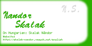 nandor skalak business card